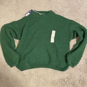 Women’s crew neck pullover green size small